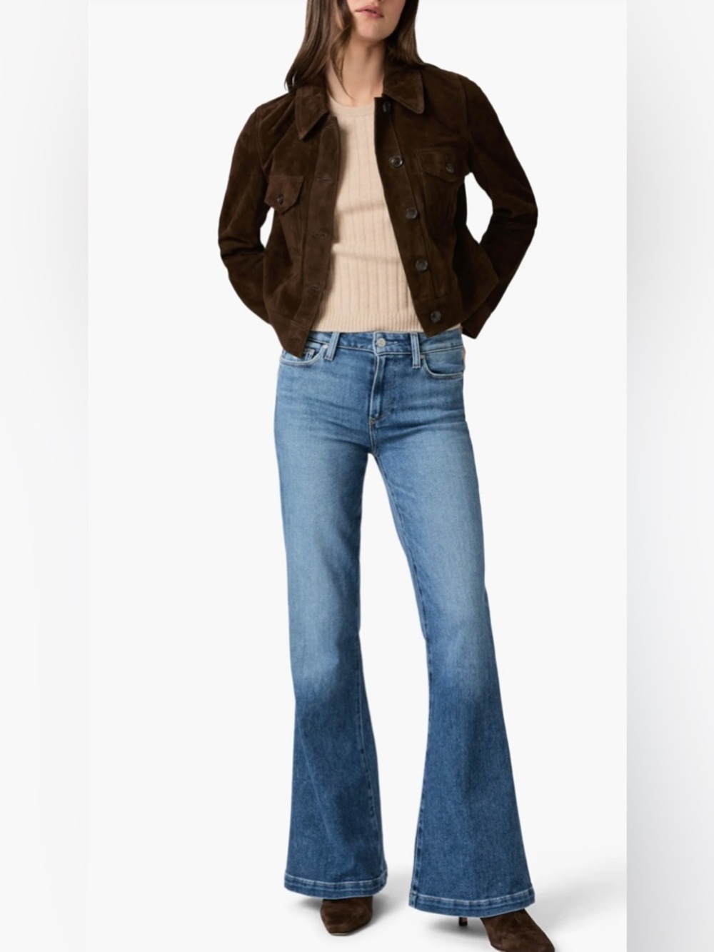 PAIGE GENEVIEVE  High-Rise Flare Jeans